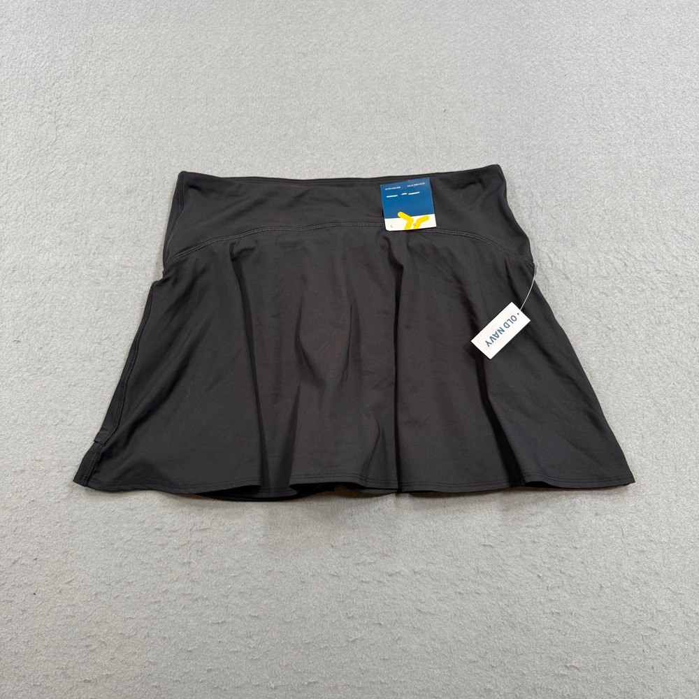 NEW Old Navy Powersoft Skort Women's L Black Extra High Rise Activewear Athletic